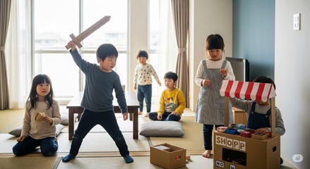 5歳児が手作りのおもちゃでお店屋さんごっこ | 創造力を発揮する本格的なごっこ遊び