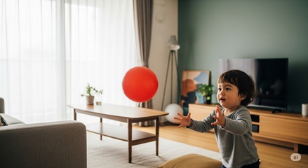 幼児の運動能力と知育発達を促すボール遊びのイラスト