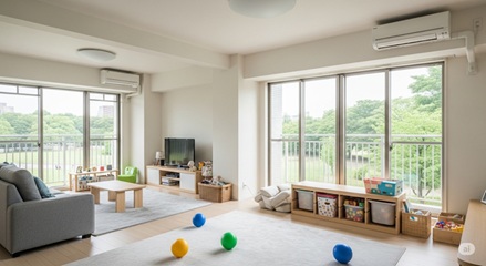 幼児のボール遊びを安全にするための室内環境