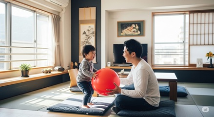 ボール遊びを通して成長した子どもの笑顔と親子の絆
