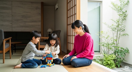 笑顔で輝く子育てママのイメージ
