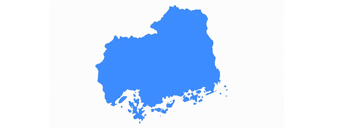 庄原・神石高原・広島市・東広島・廿日市・安芸太田・福山など広島県内の主要ドッグランエリアの位置関係マップ