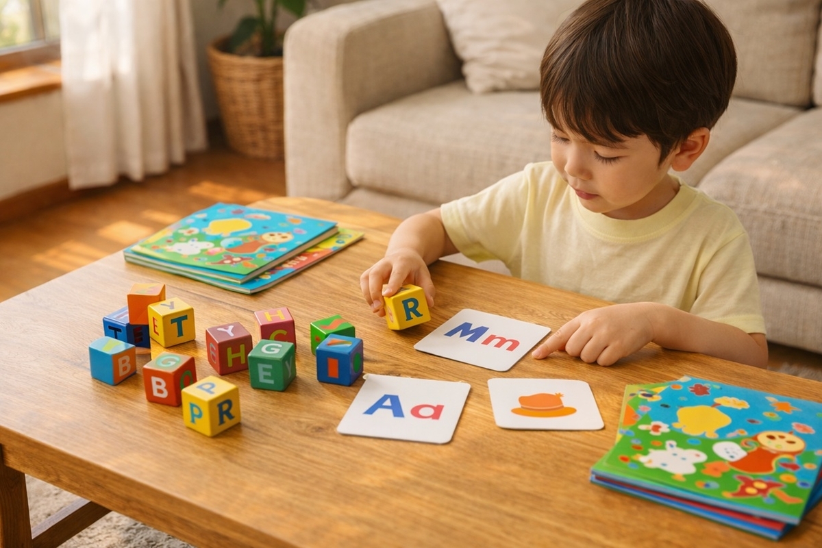 5〜6歳は音と文字を遊びでつなぐと小学校へ移行しやすい
