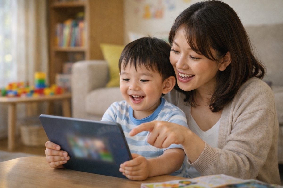 幼児英語の動画学習は親子で一緒に見て会話に変換すると定着しやすい