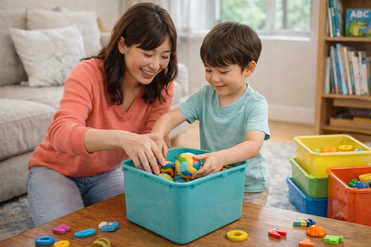 4歳の幼児英語は生活フレーズを固定して日常動作と結びつける