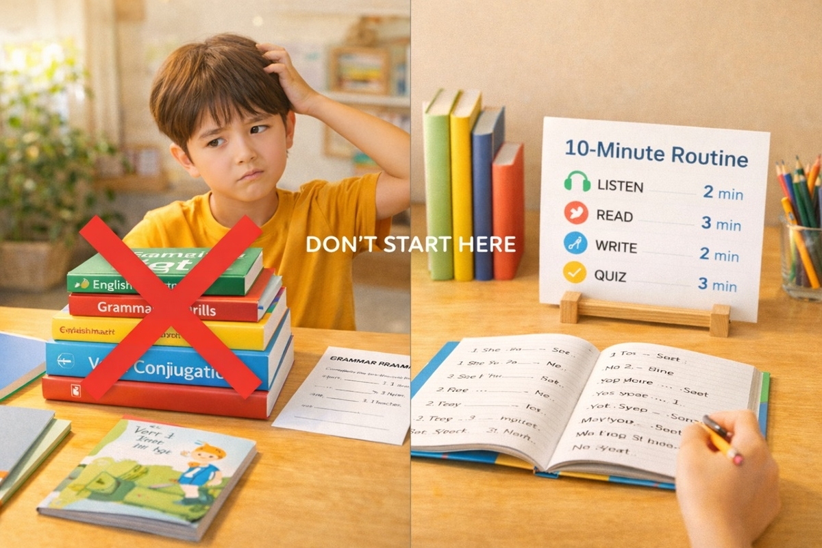 小学生英語でやってはいけない順番（最初に負荷の高い学習から入る失敗）