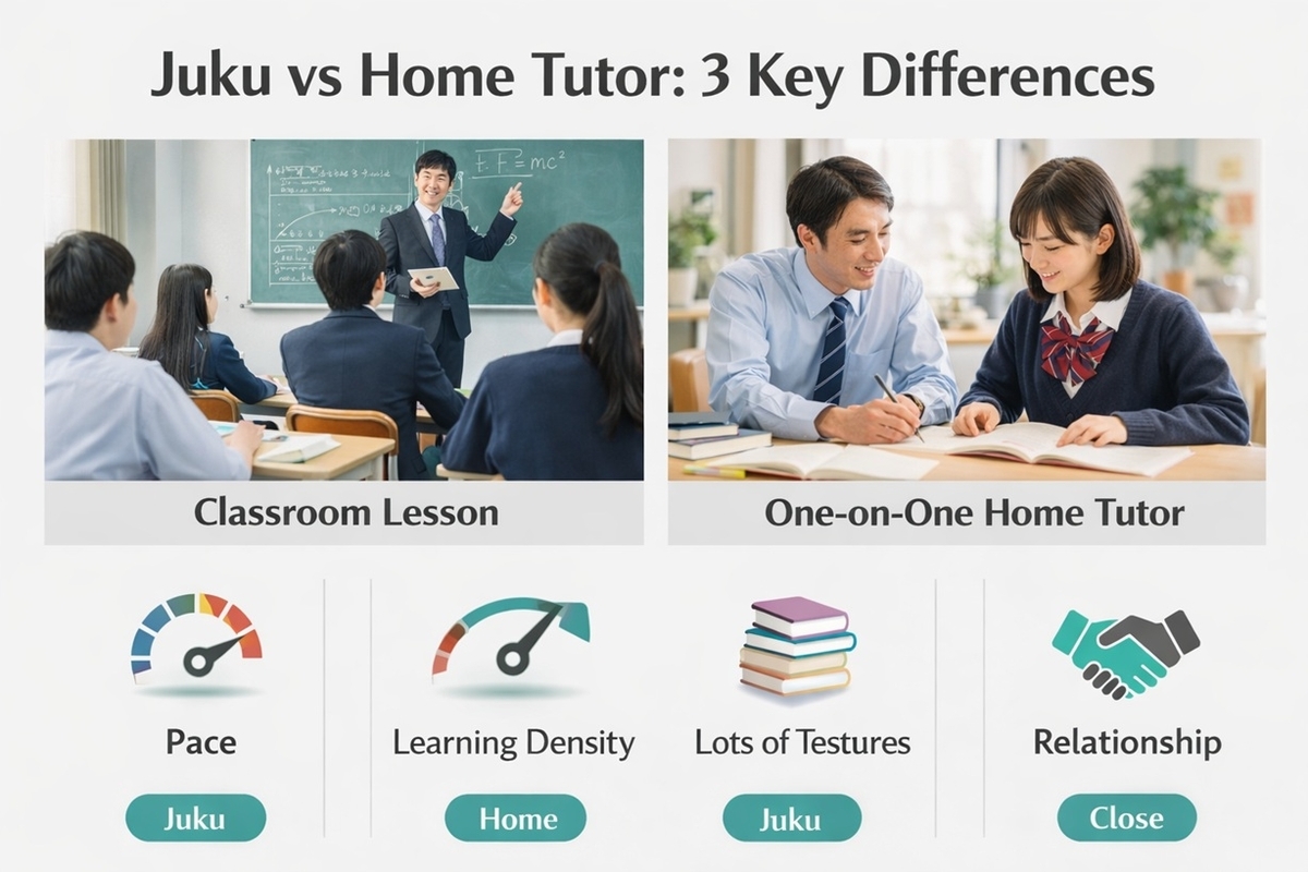 塾と家庭教師の違いを比較する3つの判断軸（ペース・学習密度・関係性）