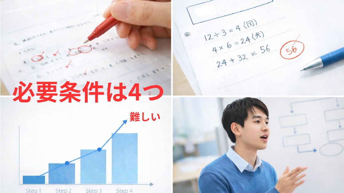 再現力を伸ばすための4条件の視覚整理図