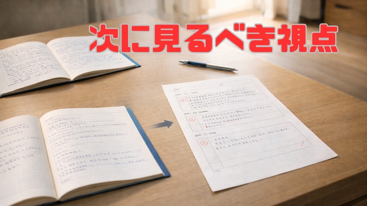 学習の次の段階へ進むことをイメージした中学生の机の写真