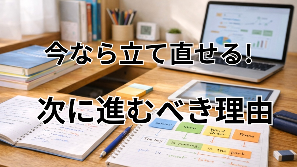 英語学習をここから立て直せる前向きな学習環境のイメージ