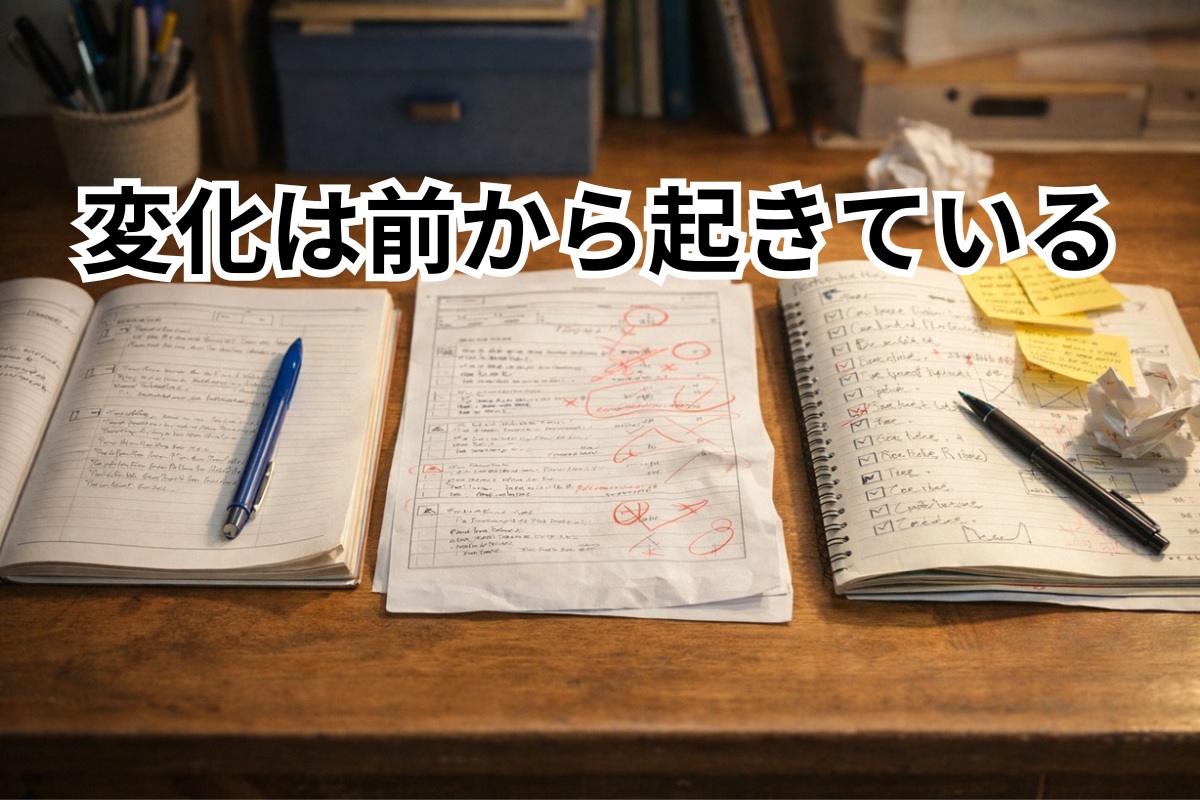 成績が徐々に下がる過程のイメージ