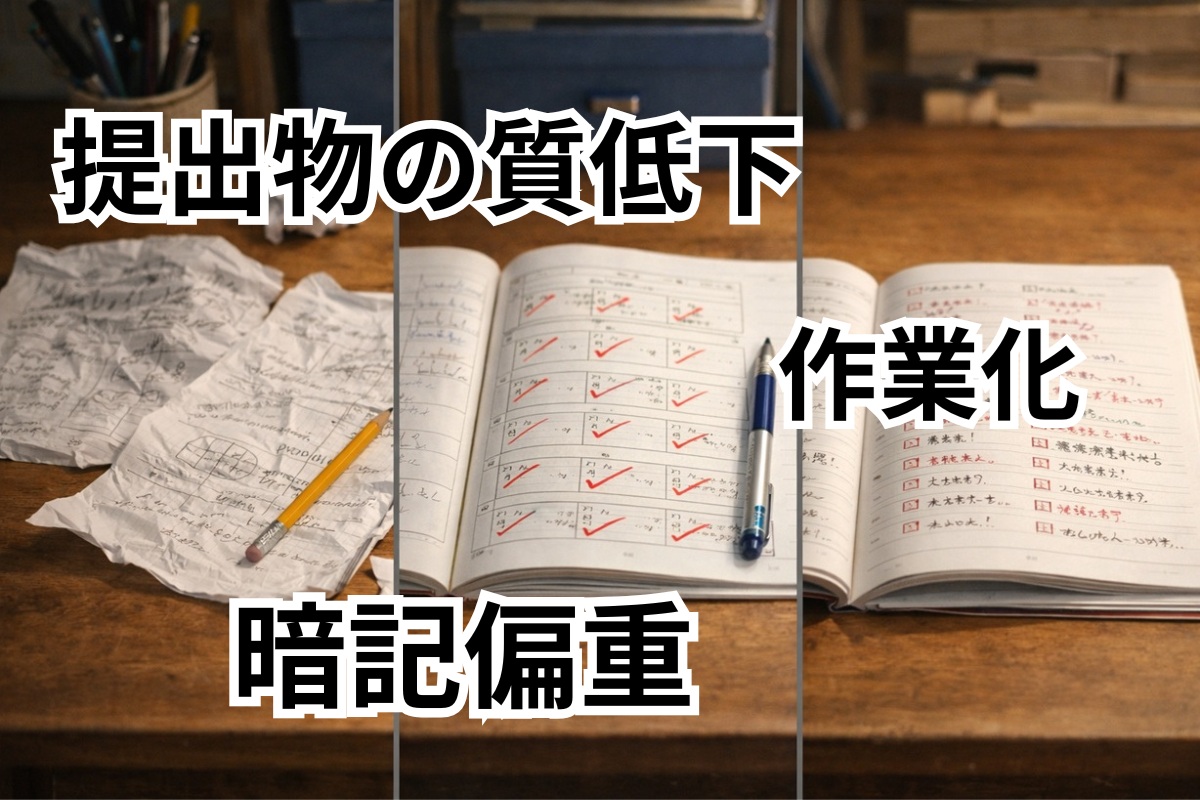 成績低下につながる3つの変化の例