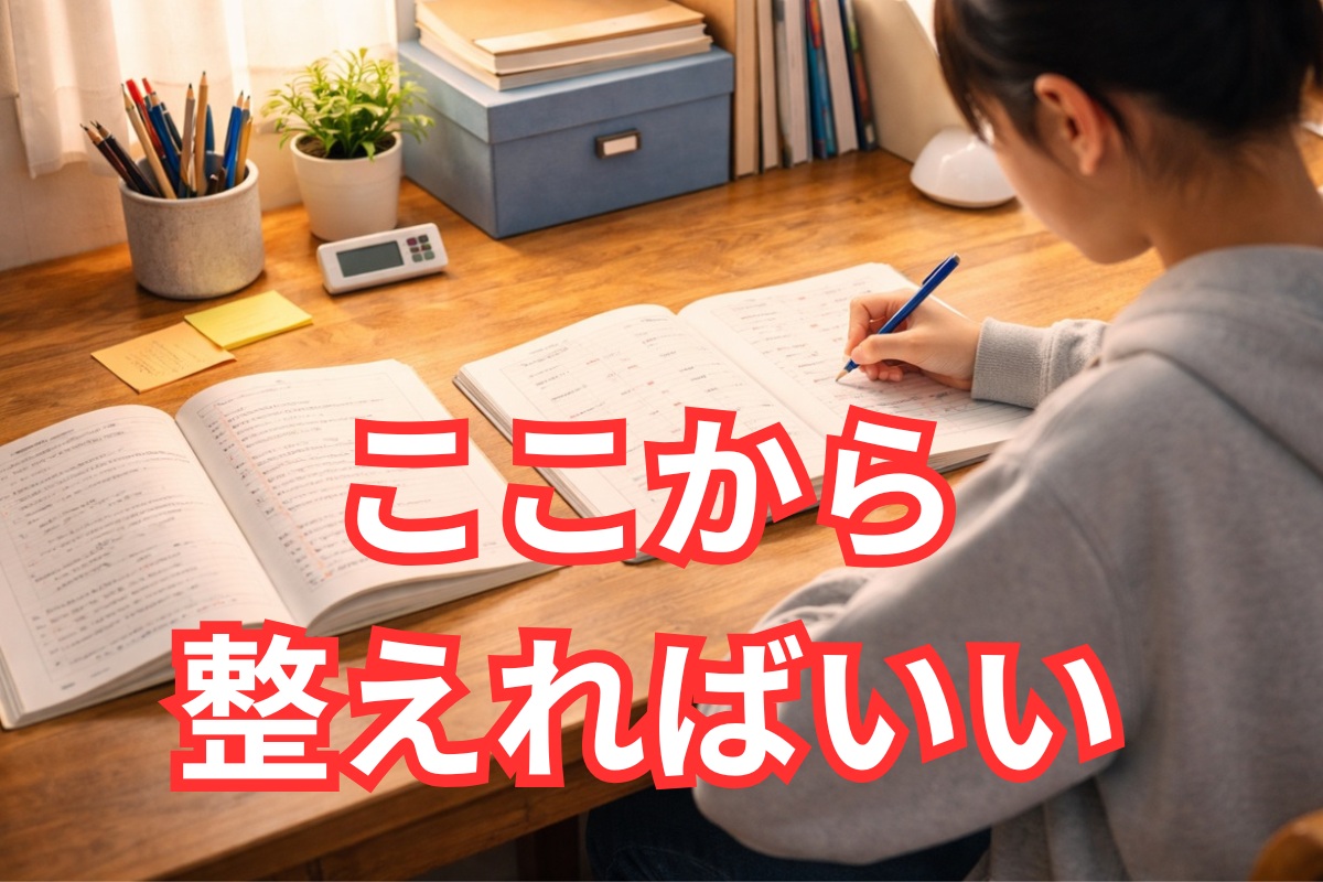 学習が整理されて次の一歩に進むイメージ