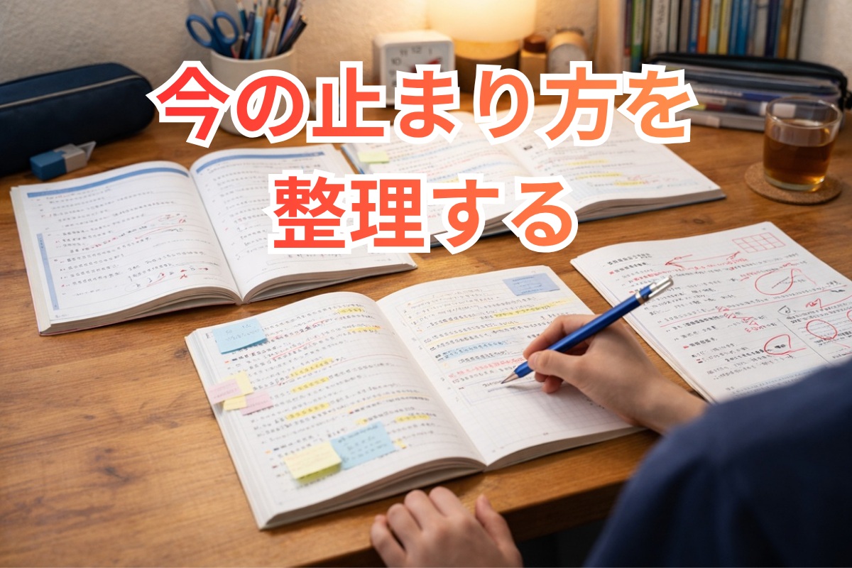 整理された学習机で中学生が次の一歩を始めようとしている様子