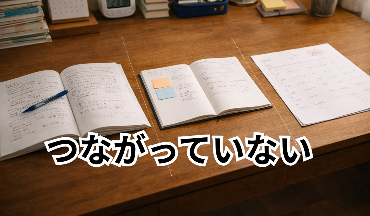 勉強はしているがつながっていない学習状態
