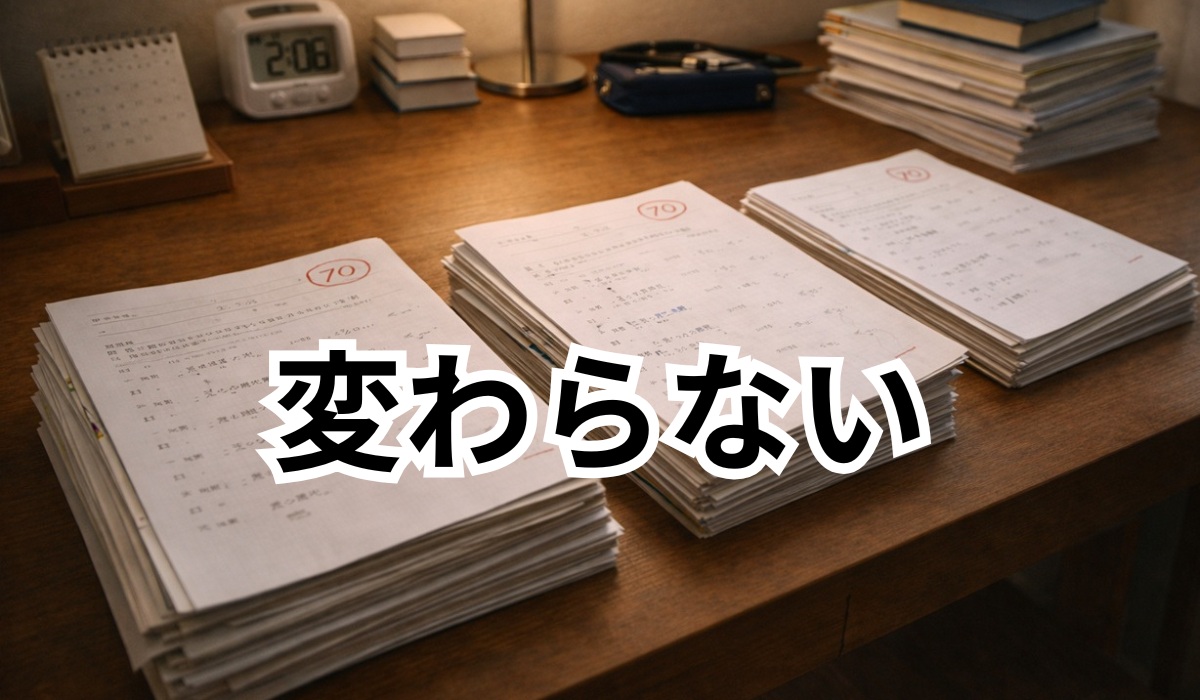 同じような点数が続く停滞状態