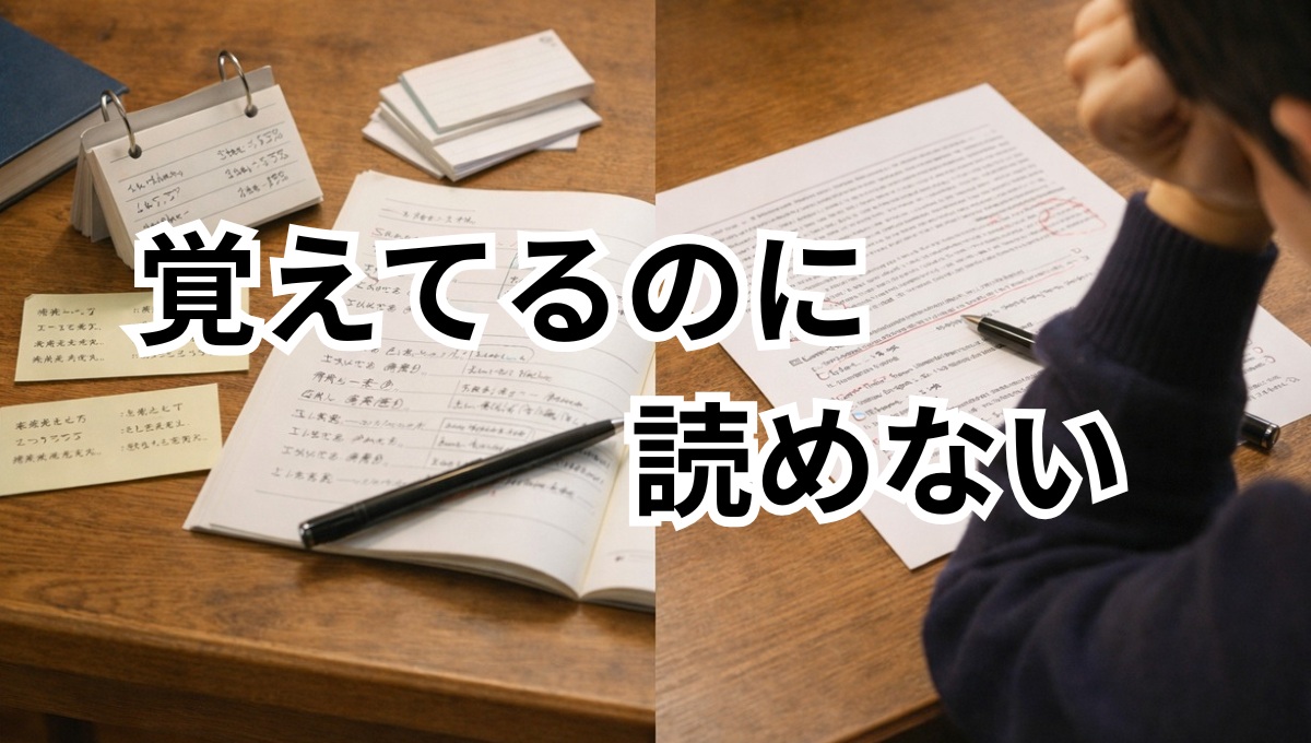 単語は分かるのに長文で止まる中学生の学習状況