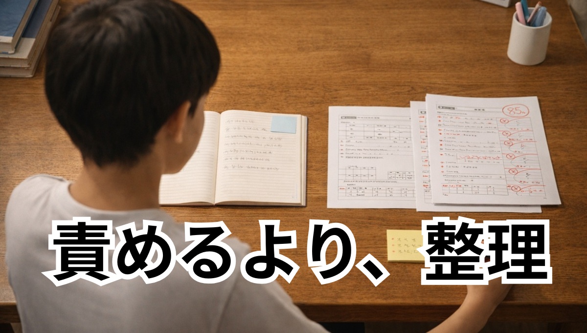 整理された学習環境で次の一歩を踏み出そうとする中学生