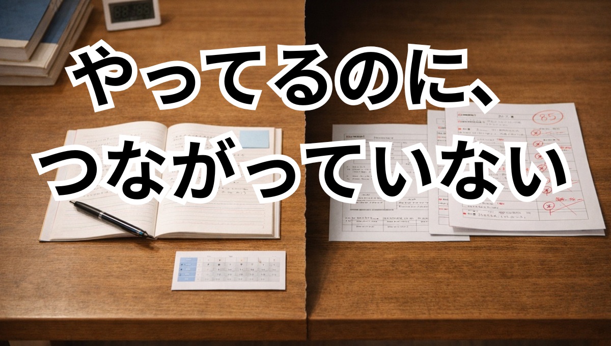 努力と結果がつながっていない学習状態