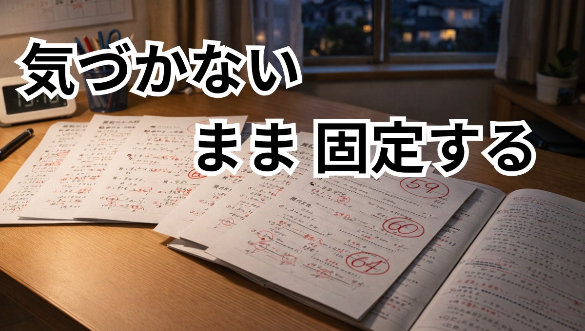 勉強しているのに同じような結果が続き時間だけが過ぎていく家庭学習机