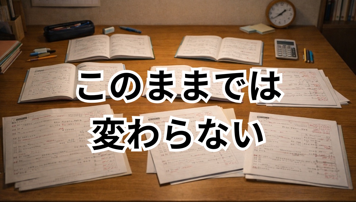 同じ学習と結果が続き時間だけが過ぎている様子