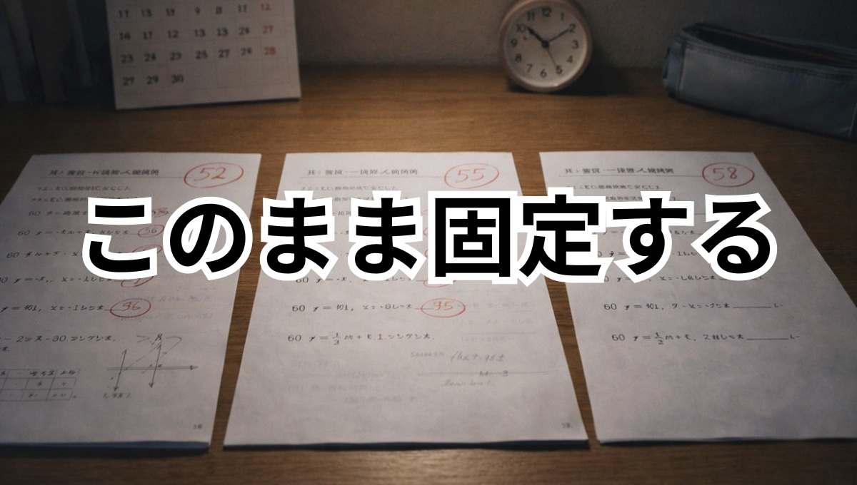 中学生 テスト点数 50点台で変わらない 状態