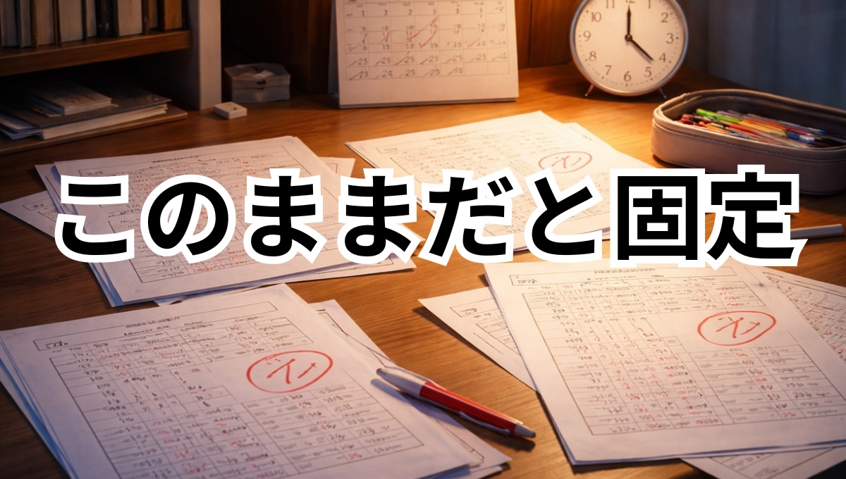 同じ結果が続き時間だけ過ぎている勉強状況