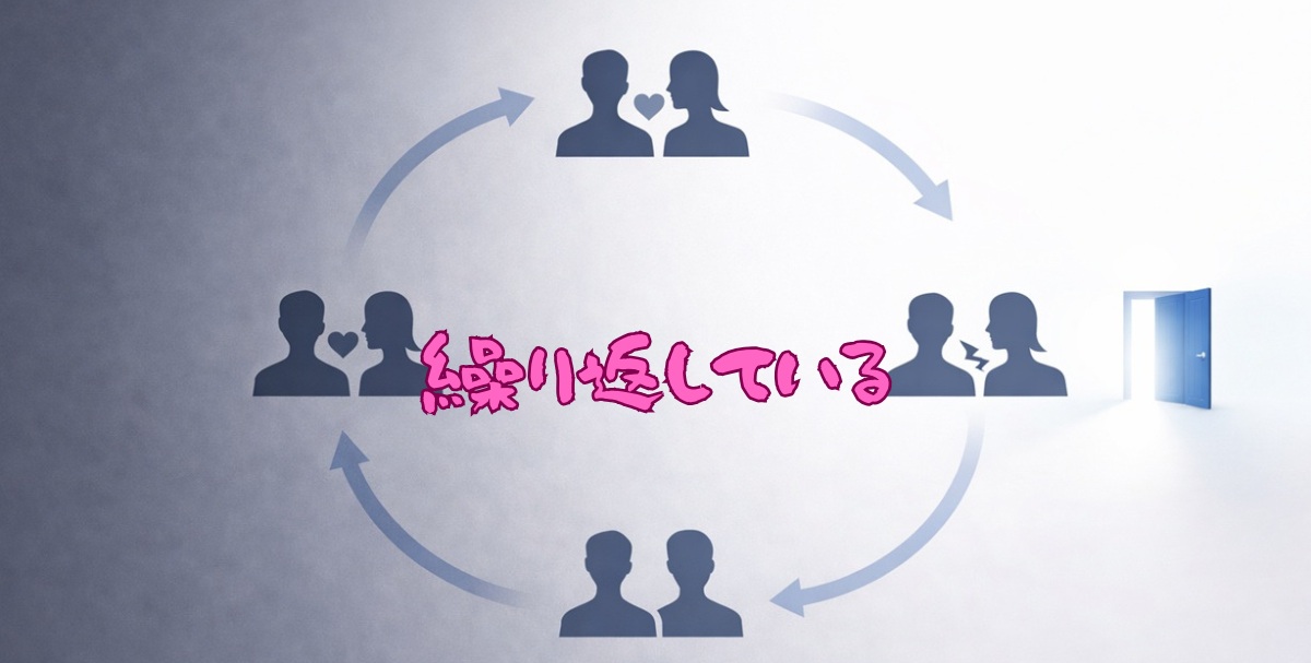 猫好き婚活で同じ失敗を繰り返すループ図
