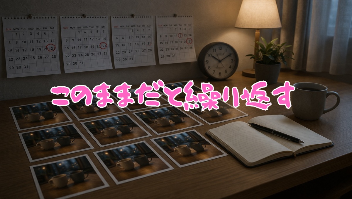 同じ出会いを繰り返している停滞イメージ