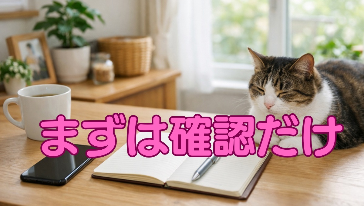 猫と暮らしながら新しい出会いに踏み出す準備のイメージ