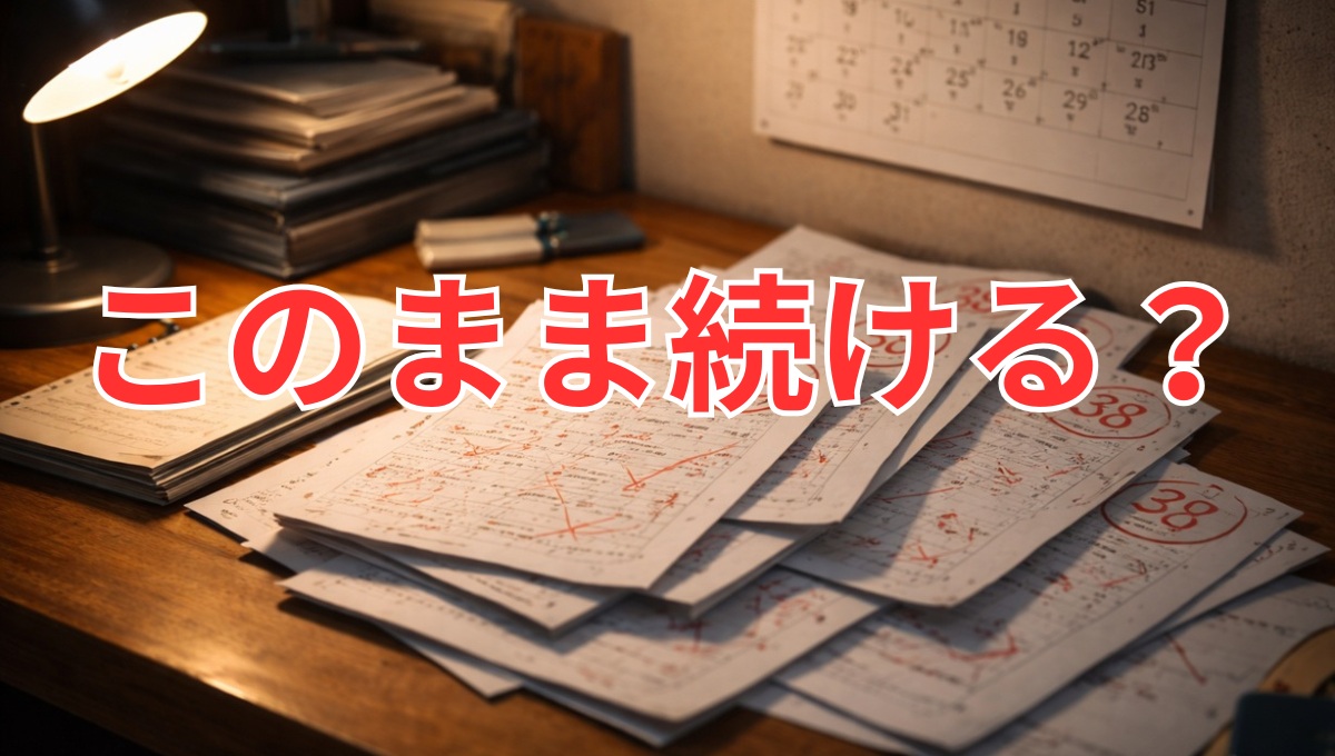 英語の成績が変わらず時間だけが過ぎていく中学生のイメージ