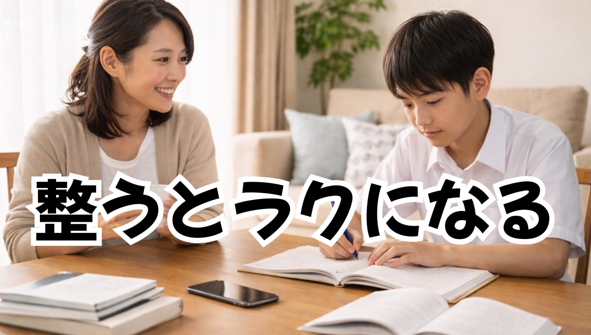 スマホルールが安定して家庭が整っている様子