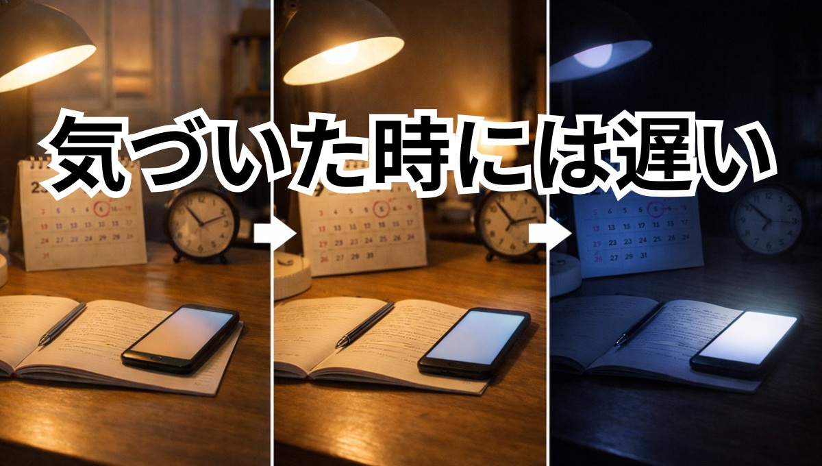 スマホ依存で生活が崩れていく中学生の様子