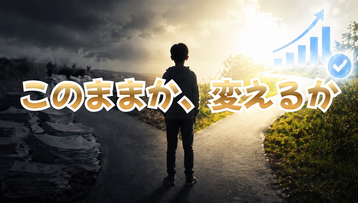 成績が伸びるか停滞するかの分岐を表した画像