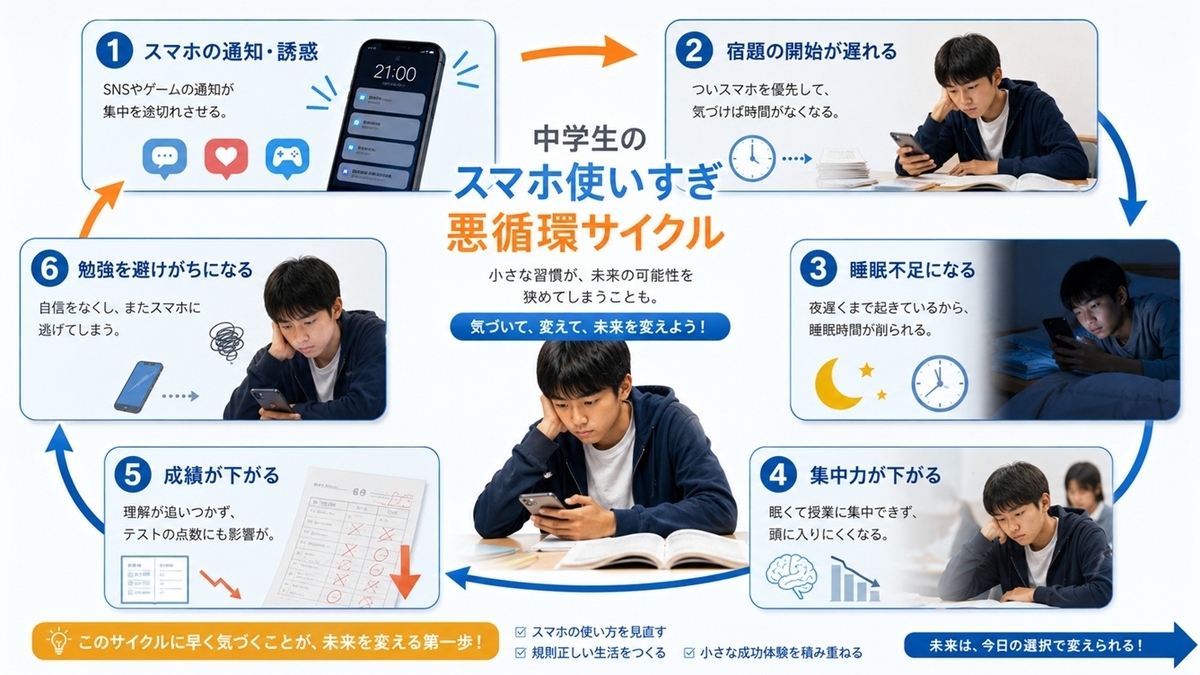 親の強い管理、子供の反発、スマホへの逃避が繰り返される悪循環
