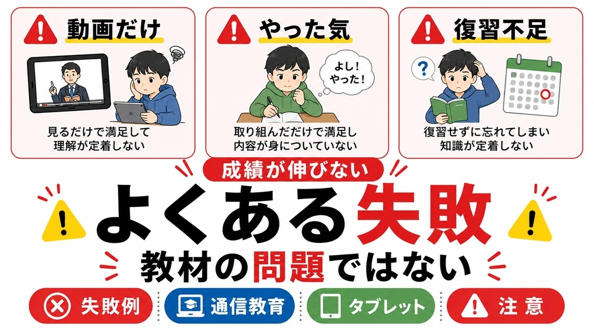 タブレット学習で失敗する中学生に共通する3つの原因