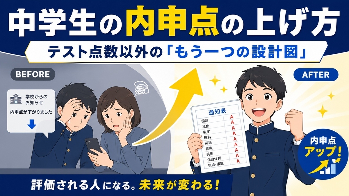 中学生の内申点の上げ方｜提出物・授業態度・副教科で差がつく具体策