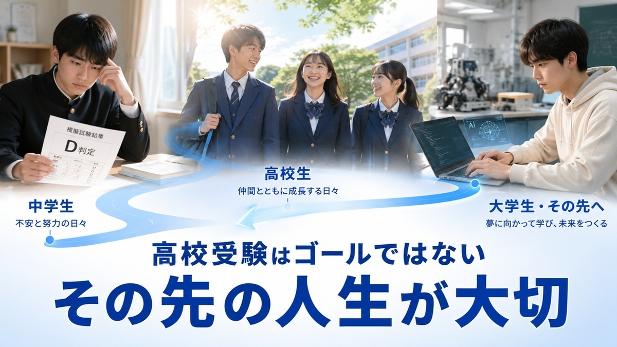 高校受験後の人生まで見据えた進路選択