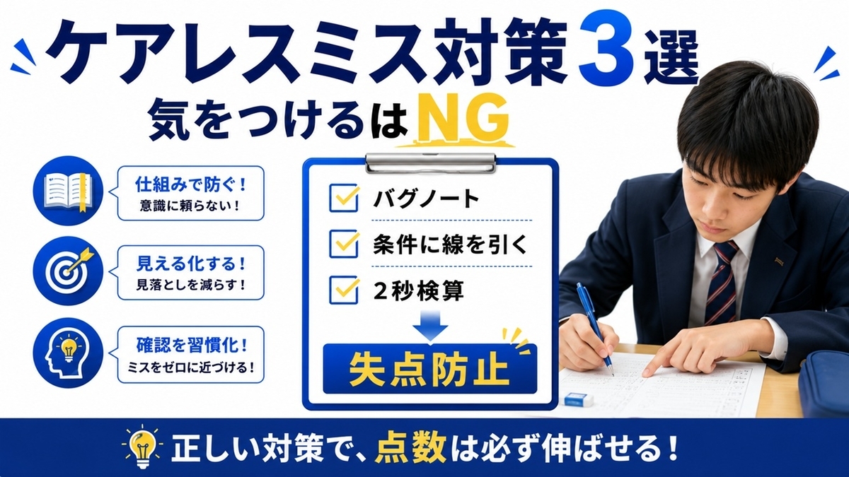中学生向けケアレスミス対策チェックリスト