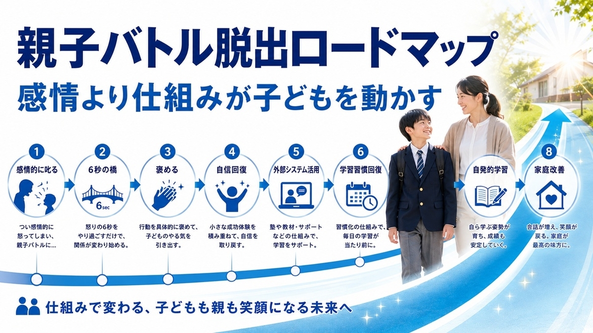 勉強しない中学生への対応ロードマップ