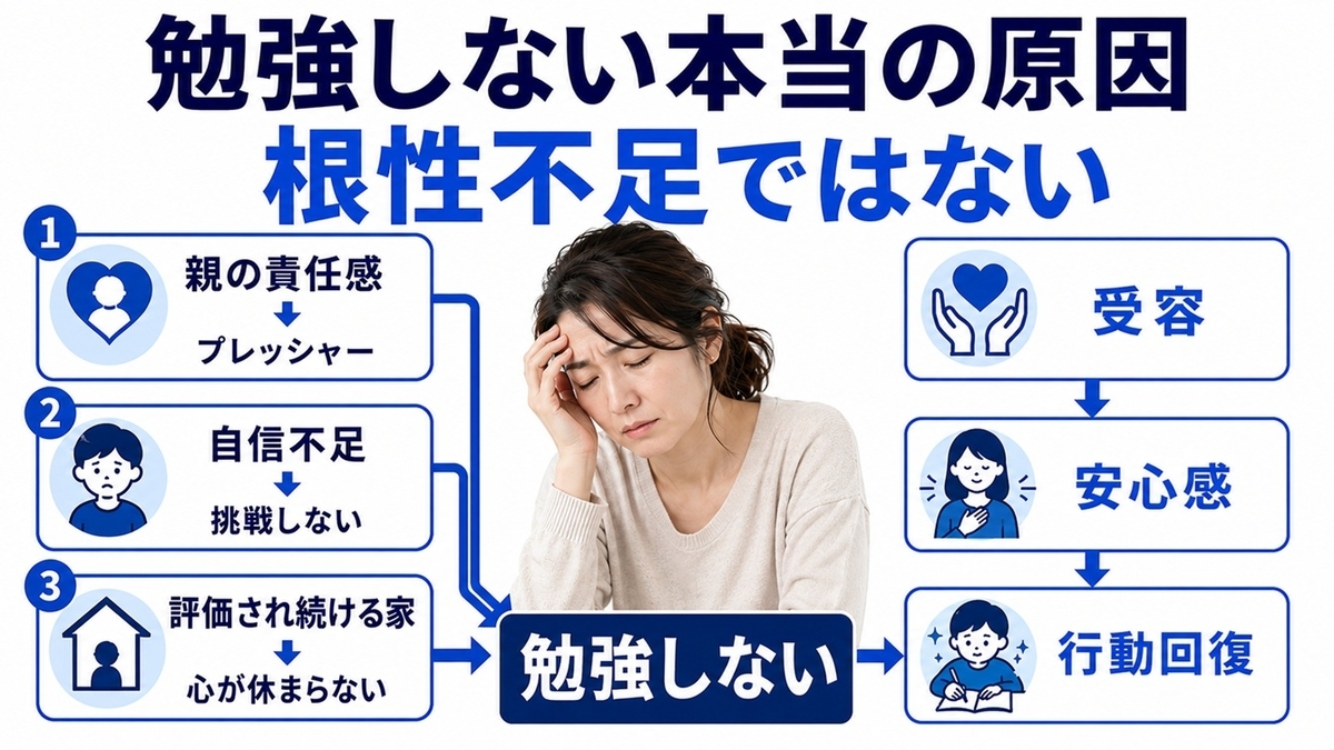 学校や塾には開始時刻と課題と終了時刻がある一方で家庭では自分で決める必要がある違い
