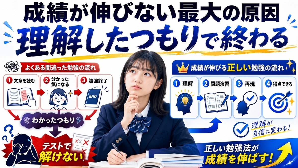国語が伸びない原因である理解したつもり学習