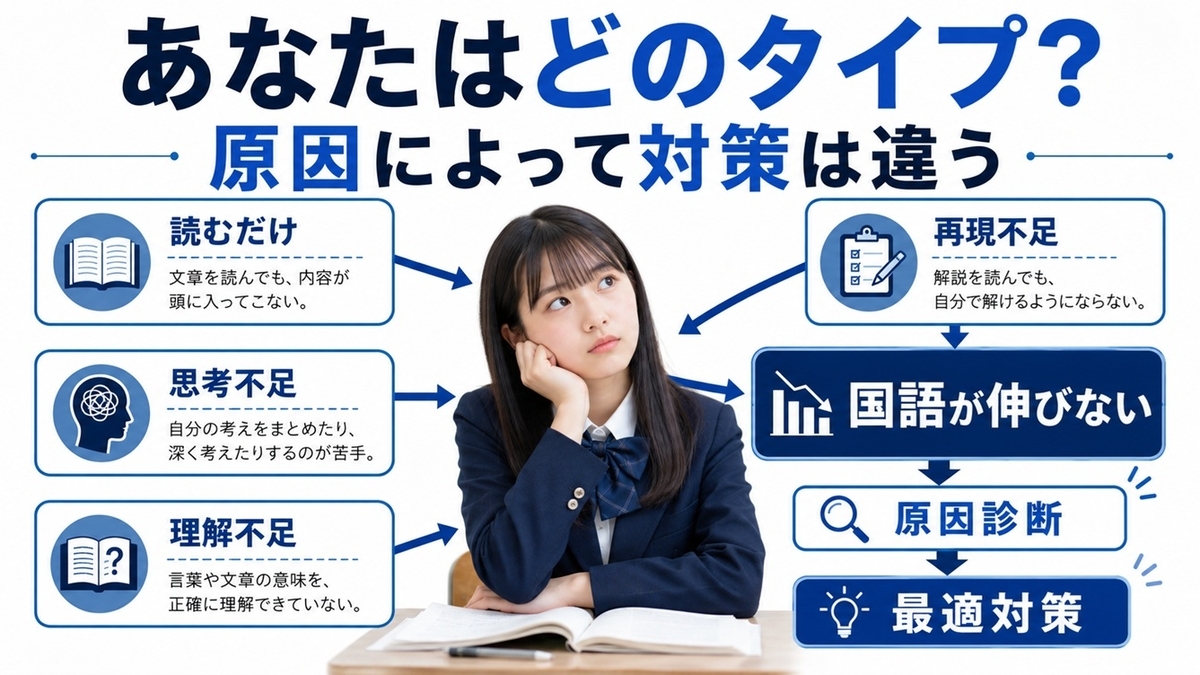 国語が伸びない中学生の4タイプ診断