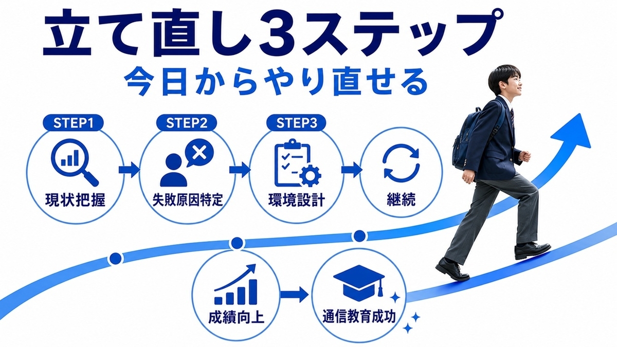 通信教育を立て直すための3ステップ