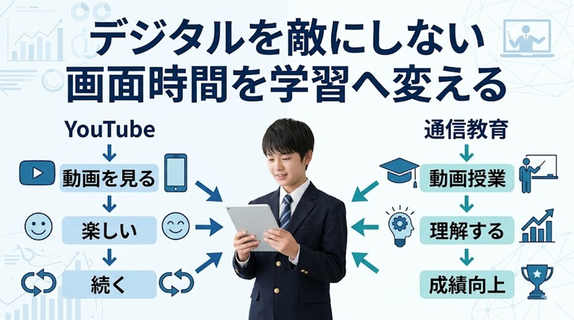 ゲーム好き中学生と通信教育の相性