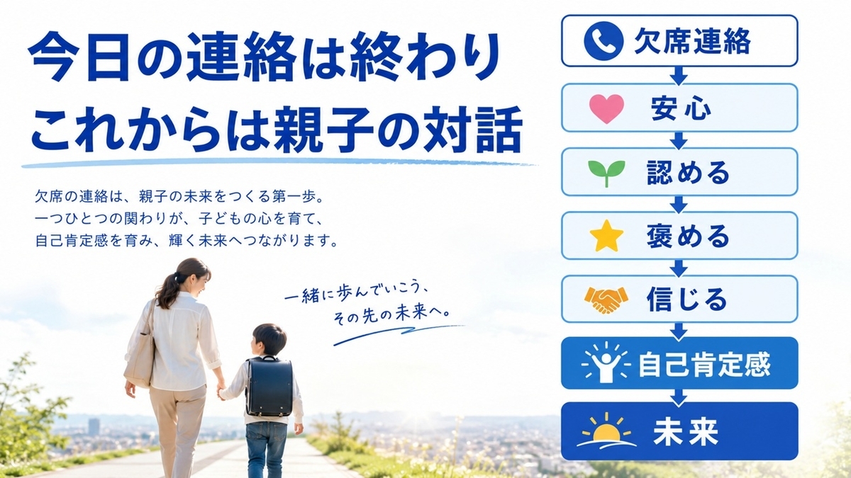 欠席連絡から親子の対話へつながるロードマップ