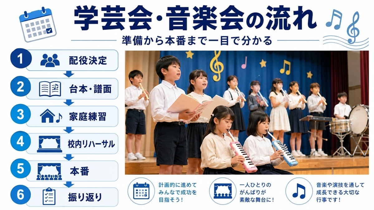 学芸会と音楽会の準備スケジュール