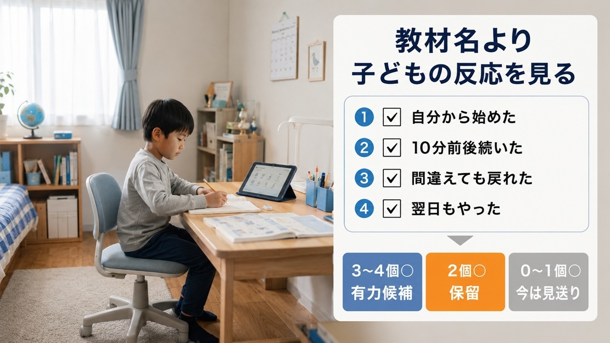 Z会とRISU算数を契約前に4項目で試して入会保留見送りを判断する方法