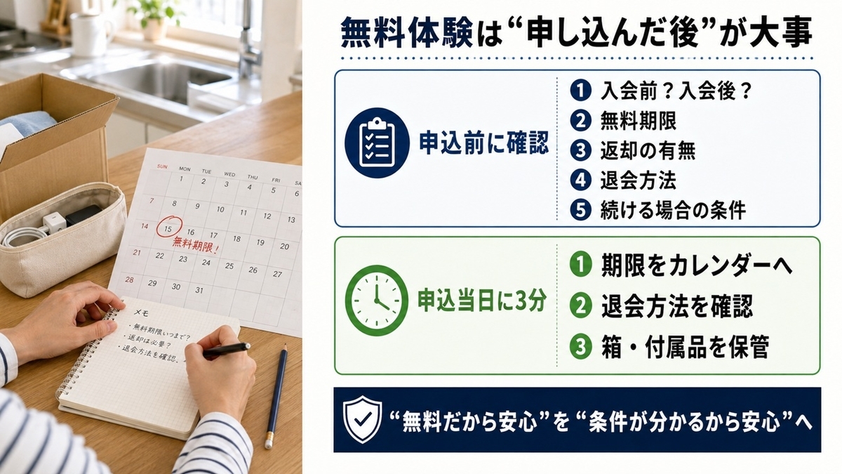 幼児通信教育の無料体験で申込前と申込直後に確認する8項目