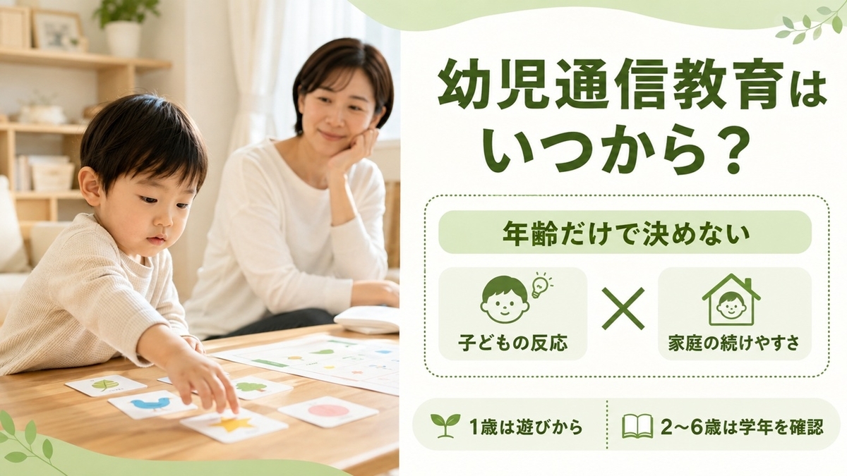 幼児通信教育はいつから始めるかを子どもの反応と家庭の続けやすさで判断する